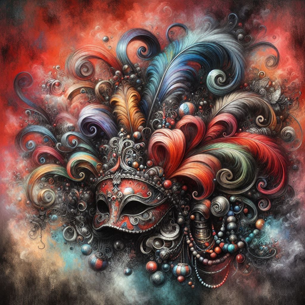 Charcoal Artwork Biopunk Mardi Gra 3