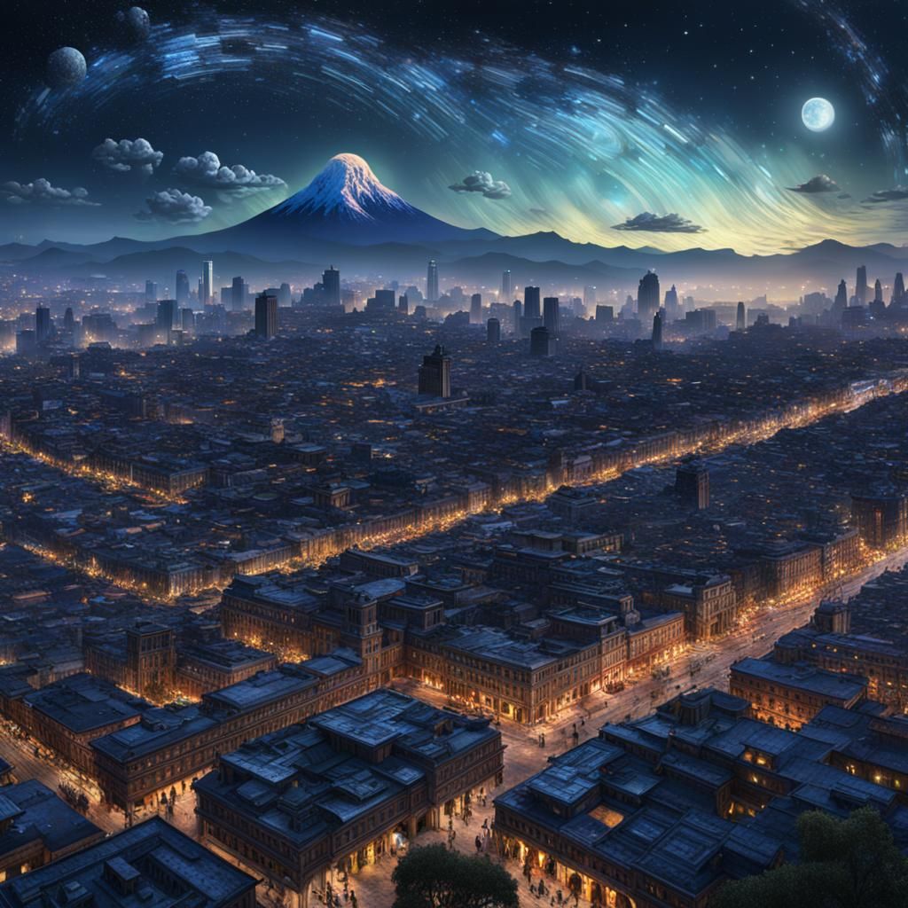 Van Goh's Starry Night Is Over Mexico City