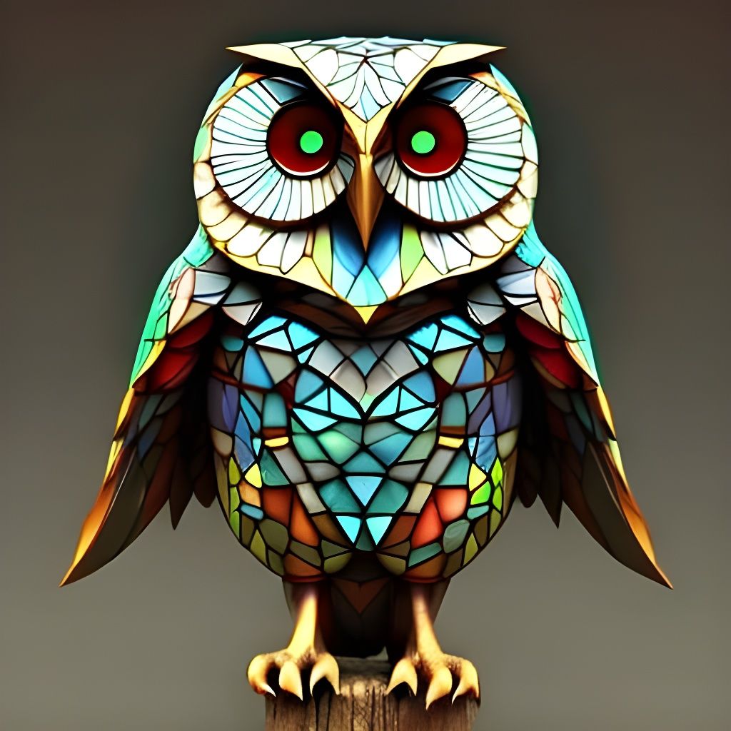 Stained Glass Owl
