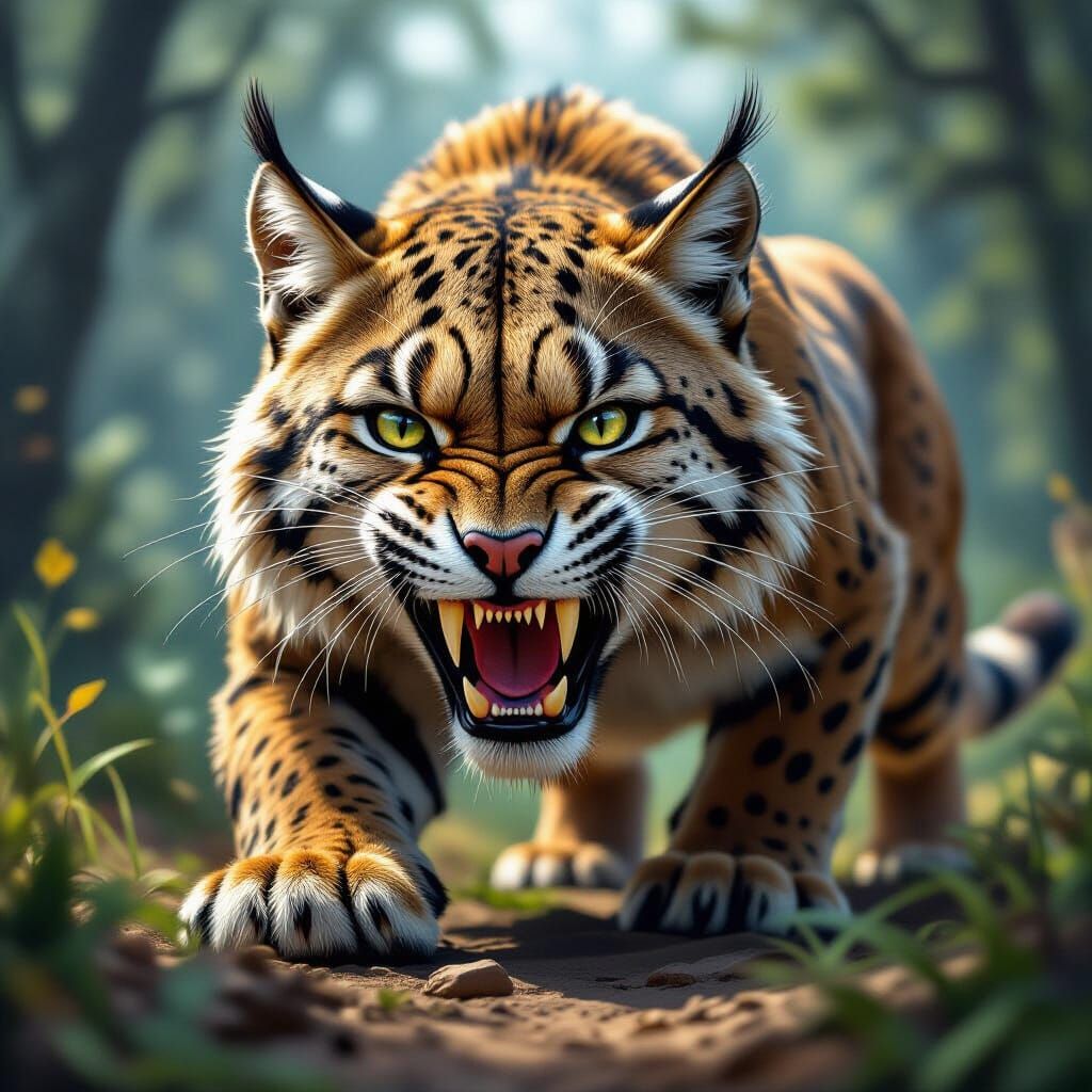 Sabre Toothed Cat  by @RedPixie