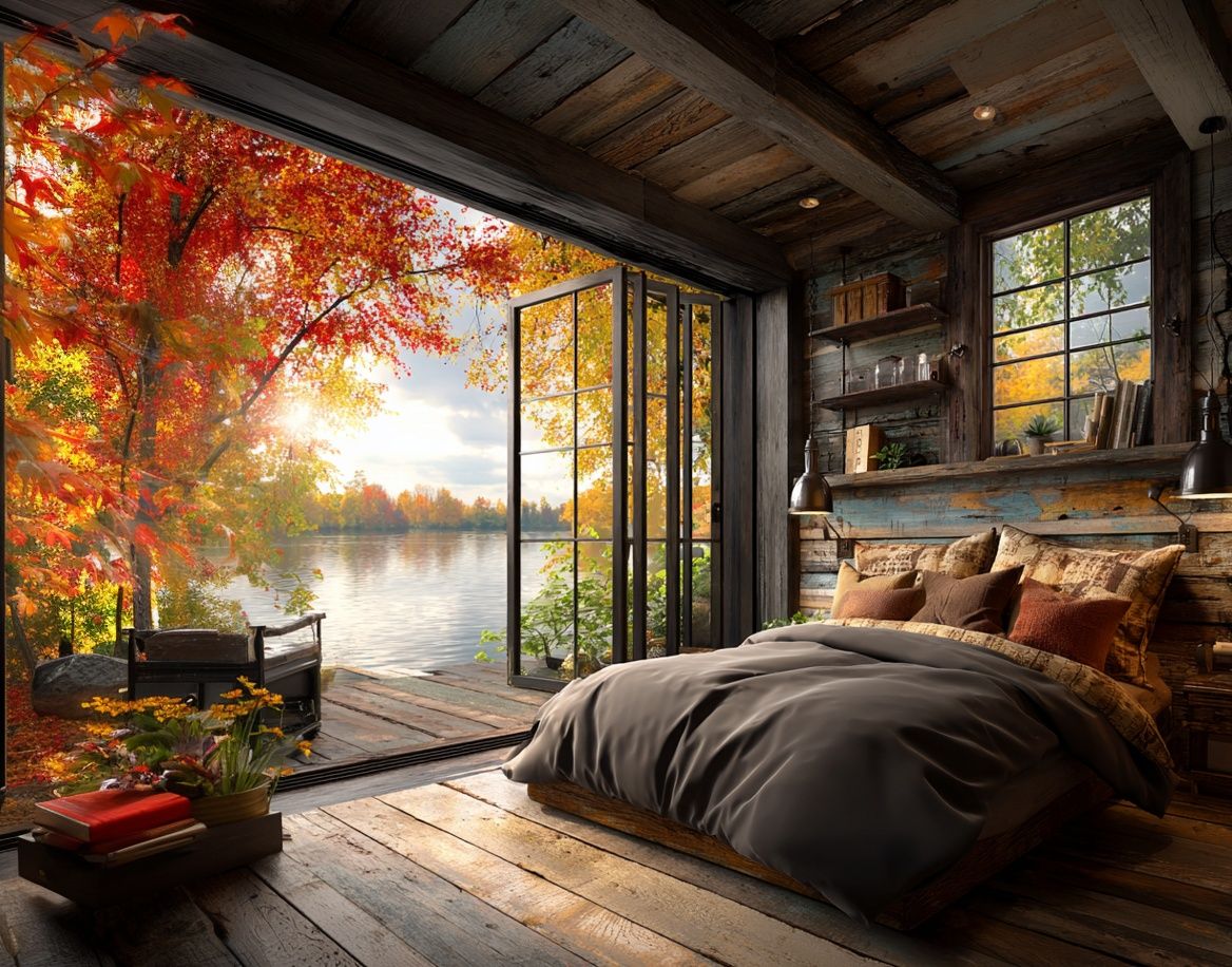 Bedroom in the Cabin at the Lake