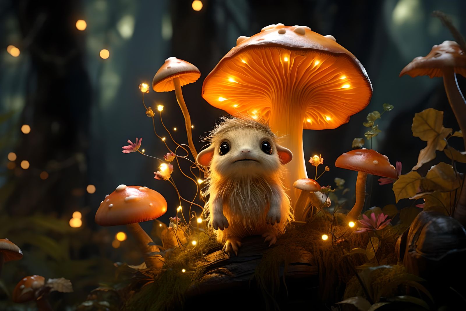 Starlight Spores: A Critter's Secret Hiding Place