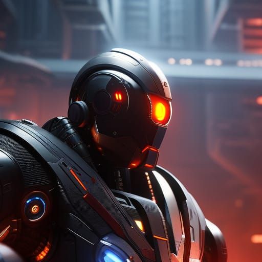 portrait of a teen robot, dystopian, incredible art by Stanl...