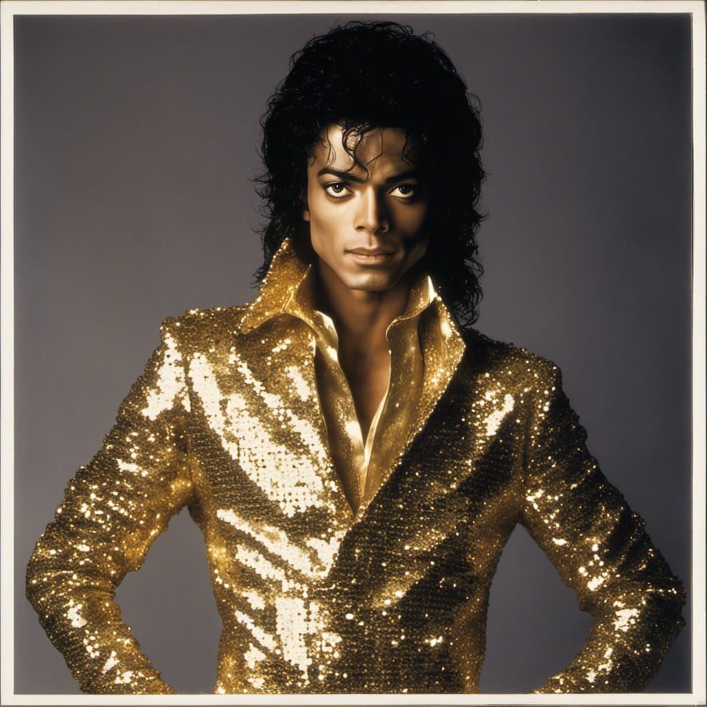 Michael Jackson, dans un costume de paillette d'or photo de ...