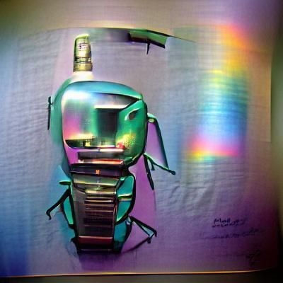 Iridescent Robot by Andy Warhol