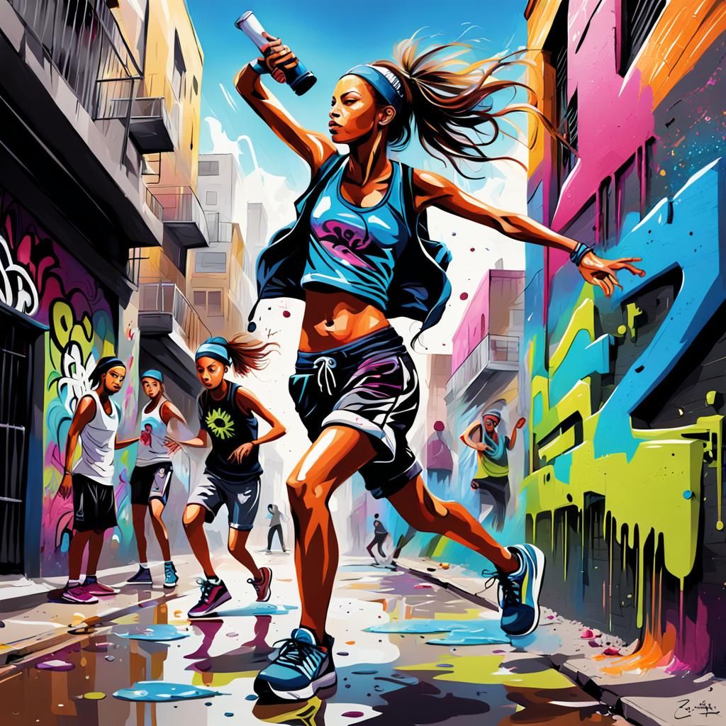 zumba class - AI Generated Artwork - NightCafe Creator