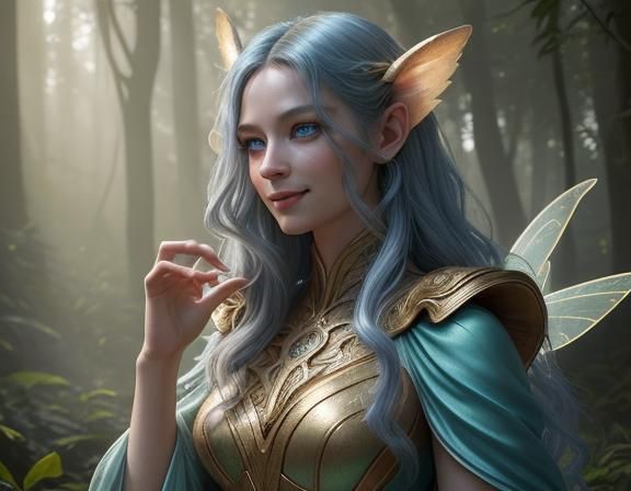 solarpunk-fairy blue