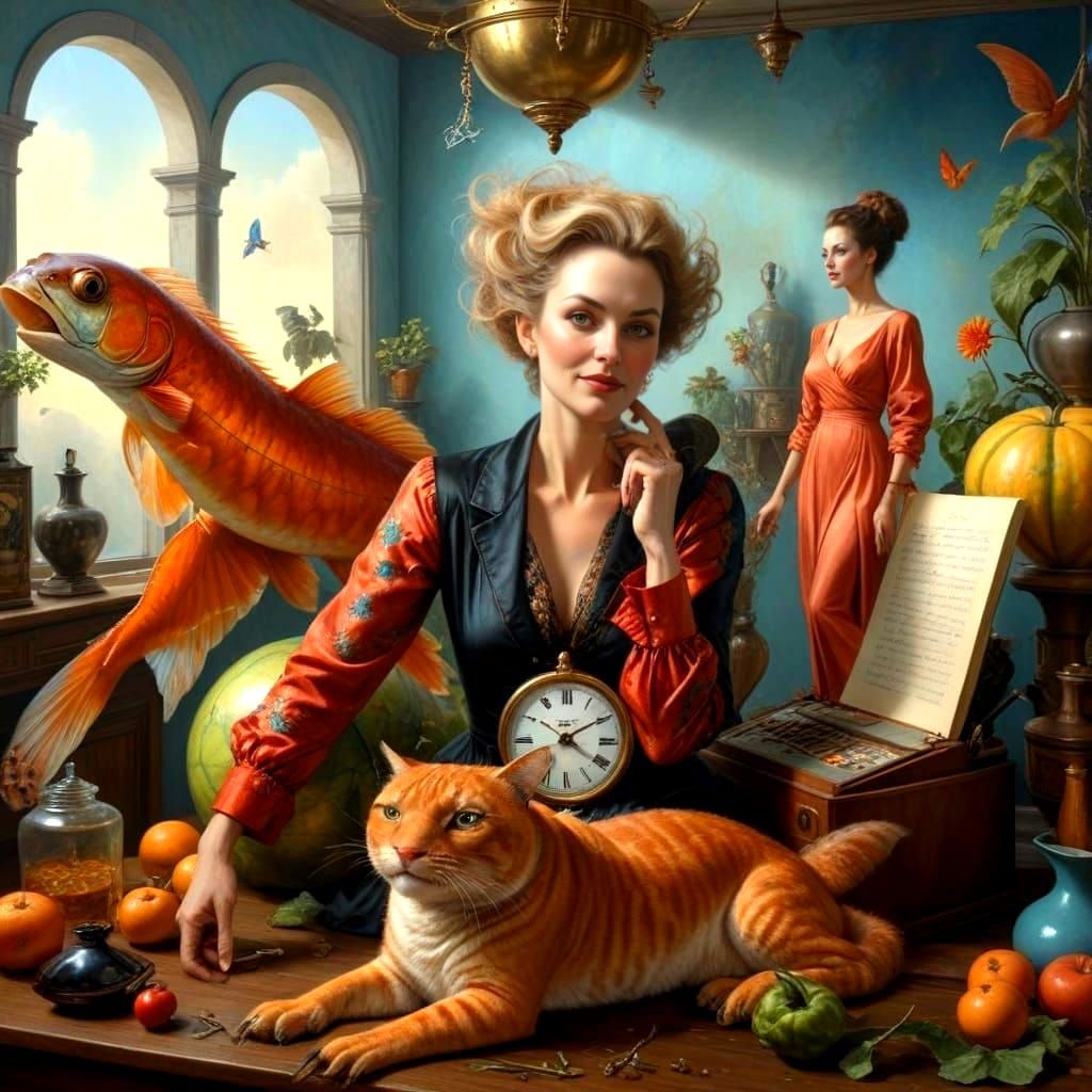 Portrait of a Charming Woman in Photorealistic Style