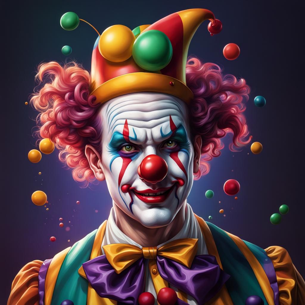 Clown Jester Butler - AI Generated Artwork - NightCafe Creator