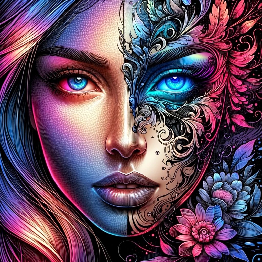 A Woman With A Floral Side