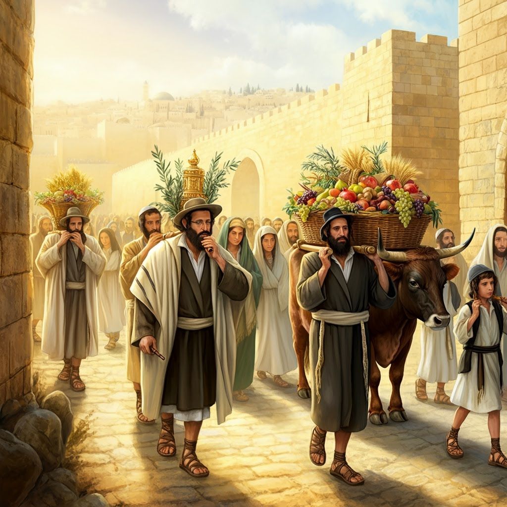First Fruits Pilgrimage to Jerusalem in Radiant Sunlight