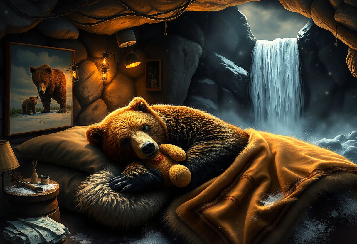 Brown Bear Winter Nap-time