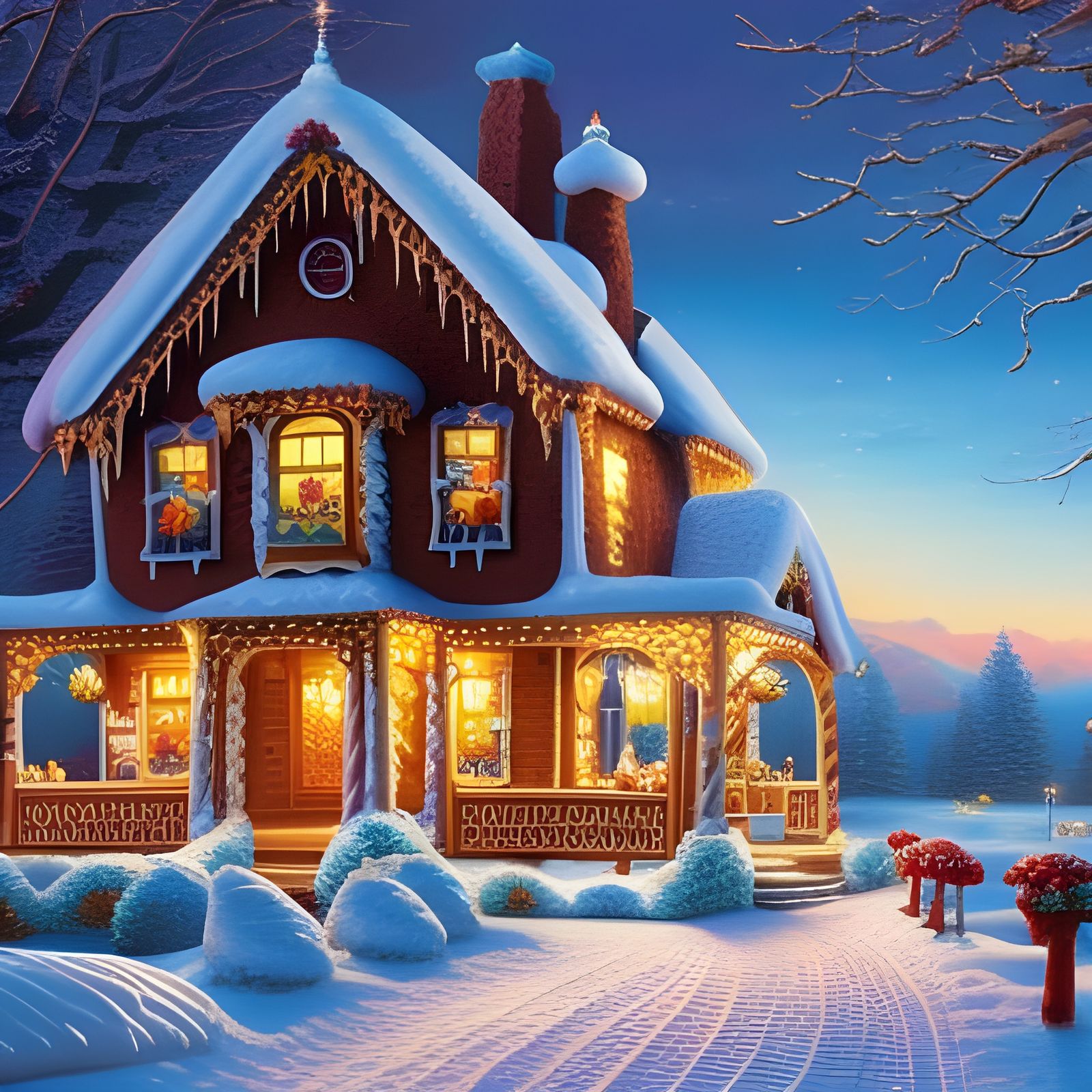 Gingerbread house   by @Amina