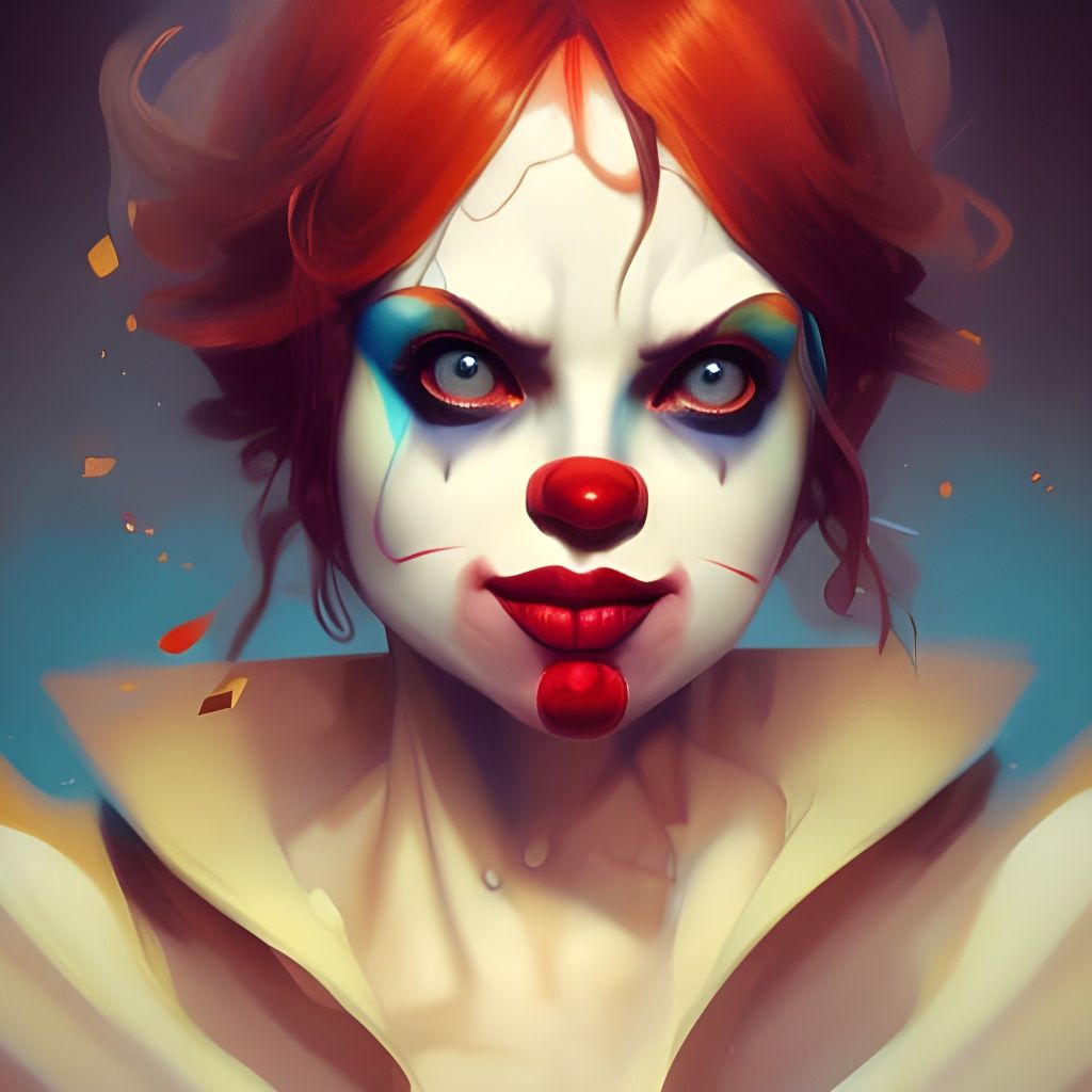 Donna clown - AI Generated Artwork - NightCafe Creator