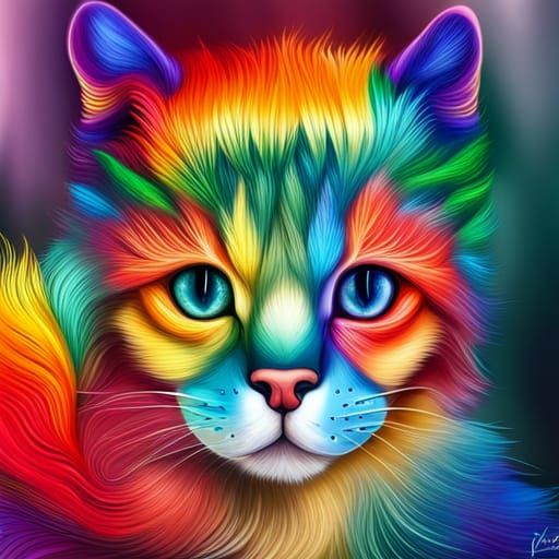 RAINBOW CAT - AI Generated Artwork - NightCafe Creator