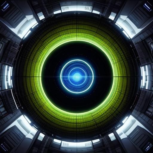 A portal in the Dyson Sphere opens beneath your ship