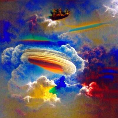 Nostalgic Rainbow Cloud Ancestors in Celestial Harmony Crowd...