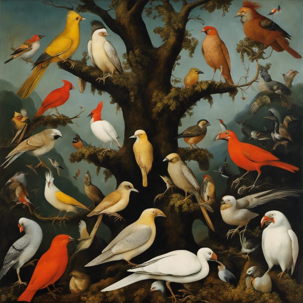 Tree Full Of Birds
