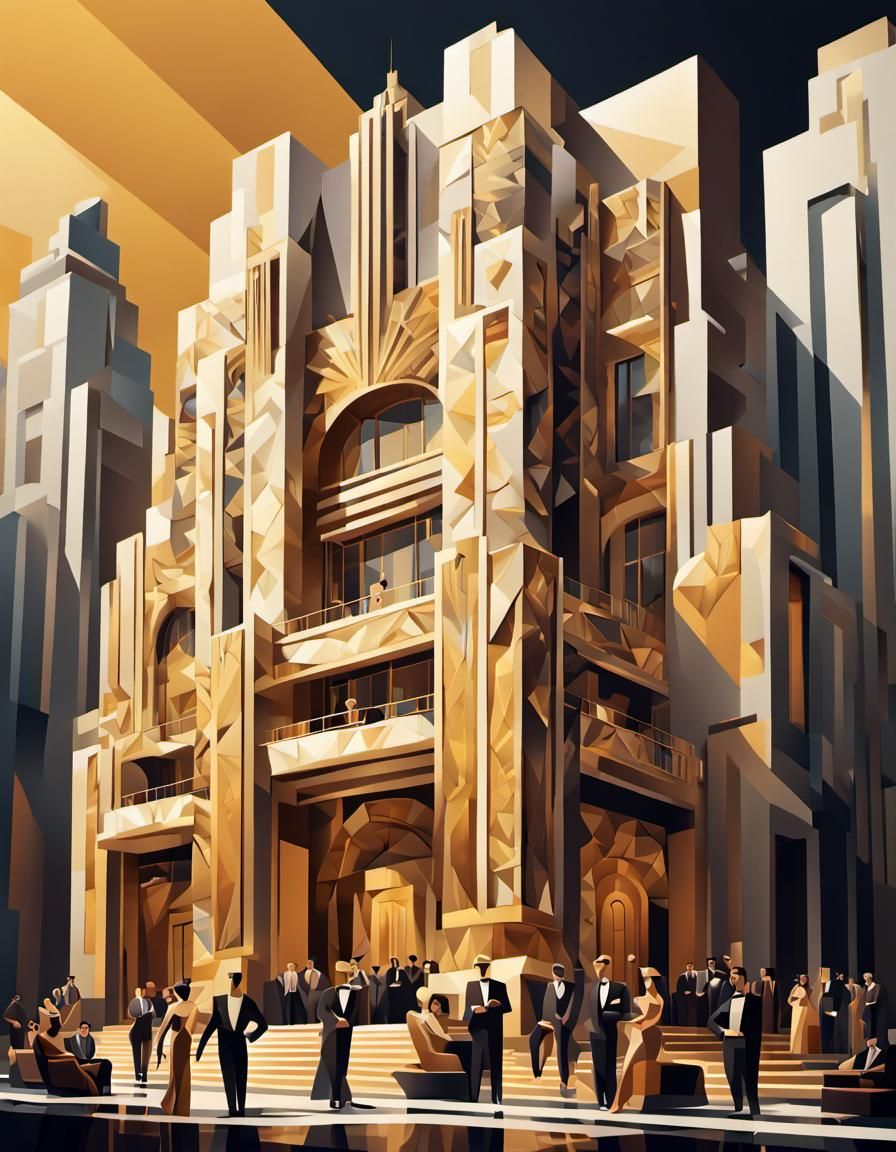 Art Deco Opera Building. Cubist style. - AI Generated Artwork ...