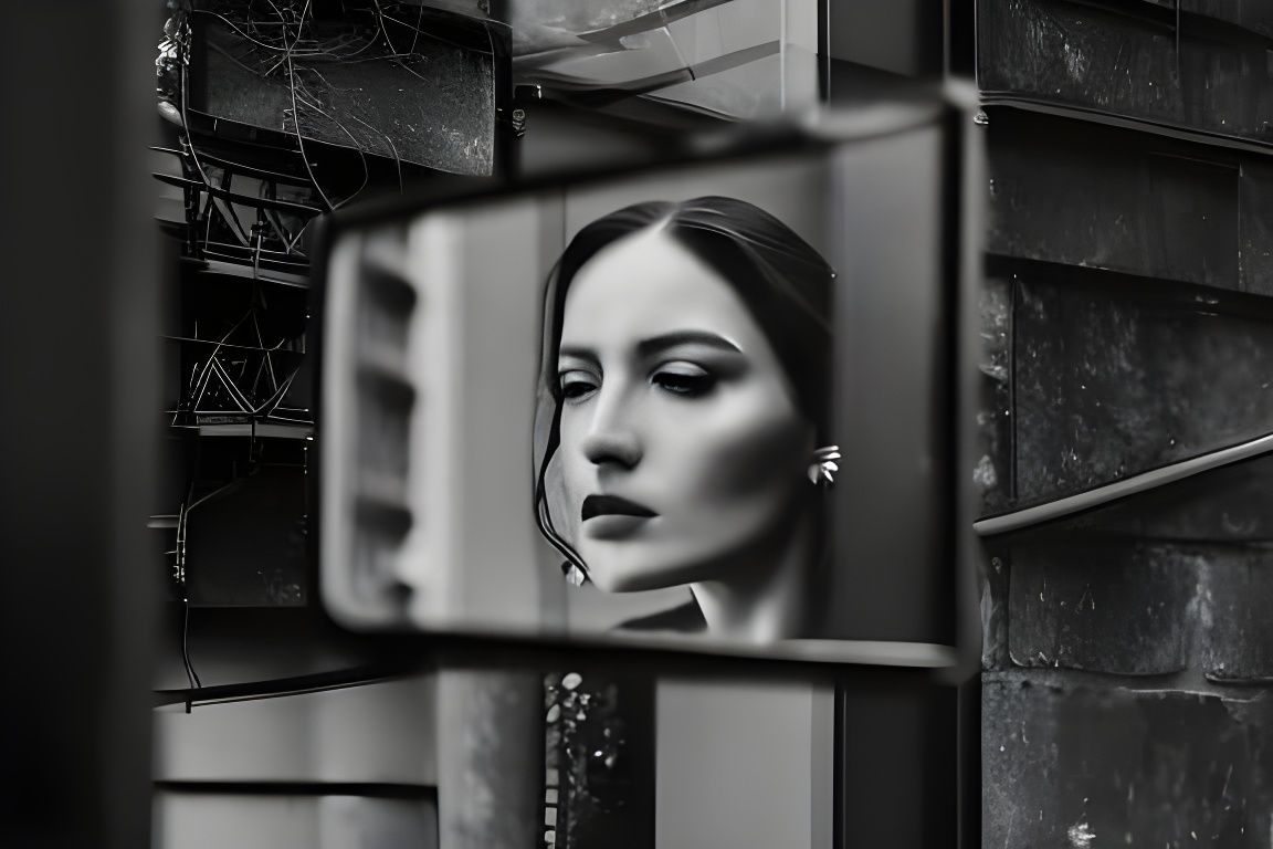 Outside Mirror Reflecting A Passerby AI Generated Artwork NightCafe