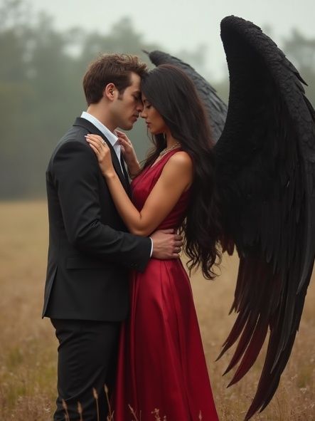 Hugging a Angel in Scarlet