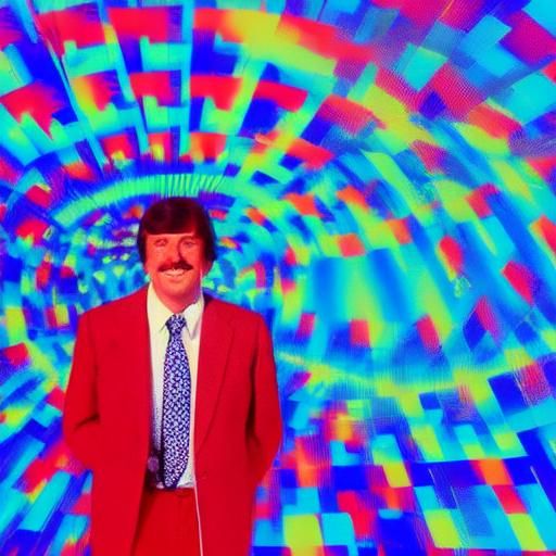 Clive Hendricks; English a meteorologist in retro 70s style;...