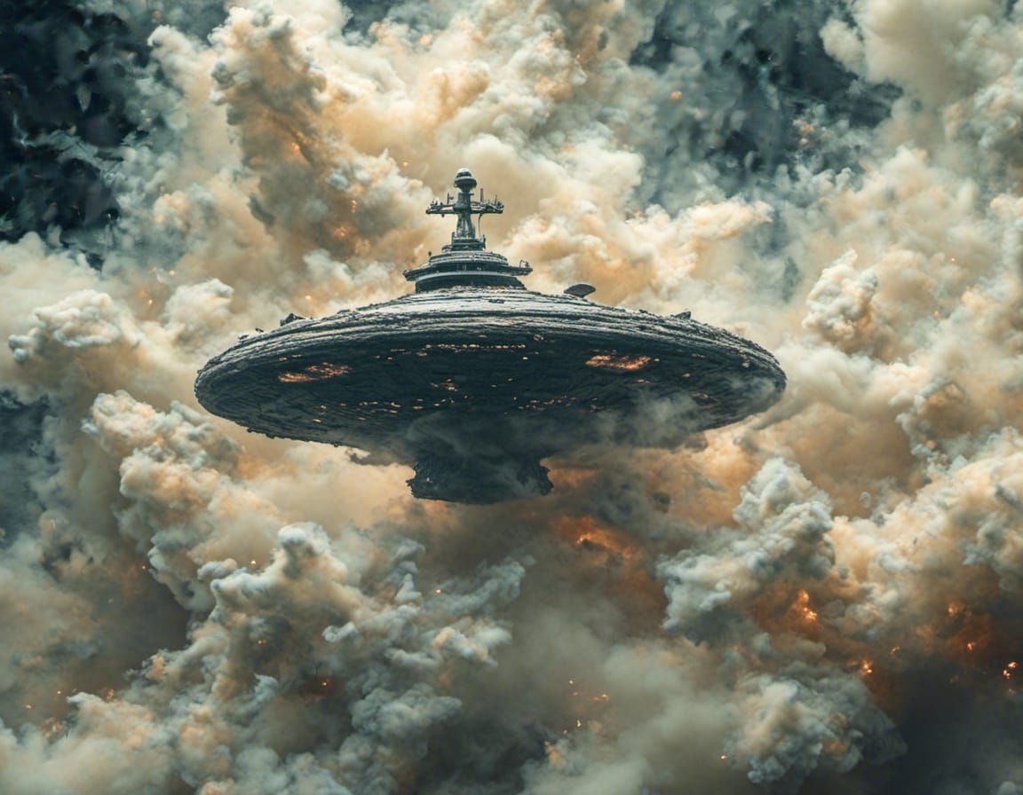 <lora:Smokescreen:1.0>USS Enterprise hurtling through a wormhole in deep space