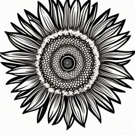 Cute cartoon sunflower, vintage cartoon style, drawing