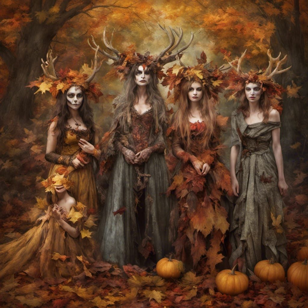 Autumn  Halloween fairy carnival,  Fairy Lord with antlers  ...
