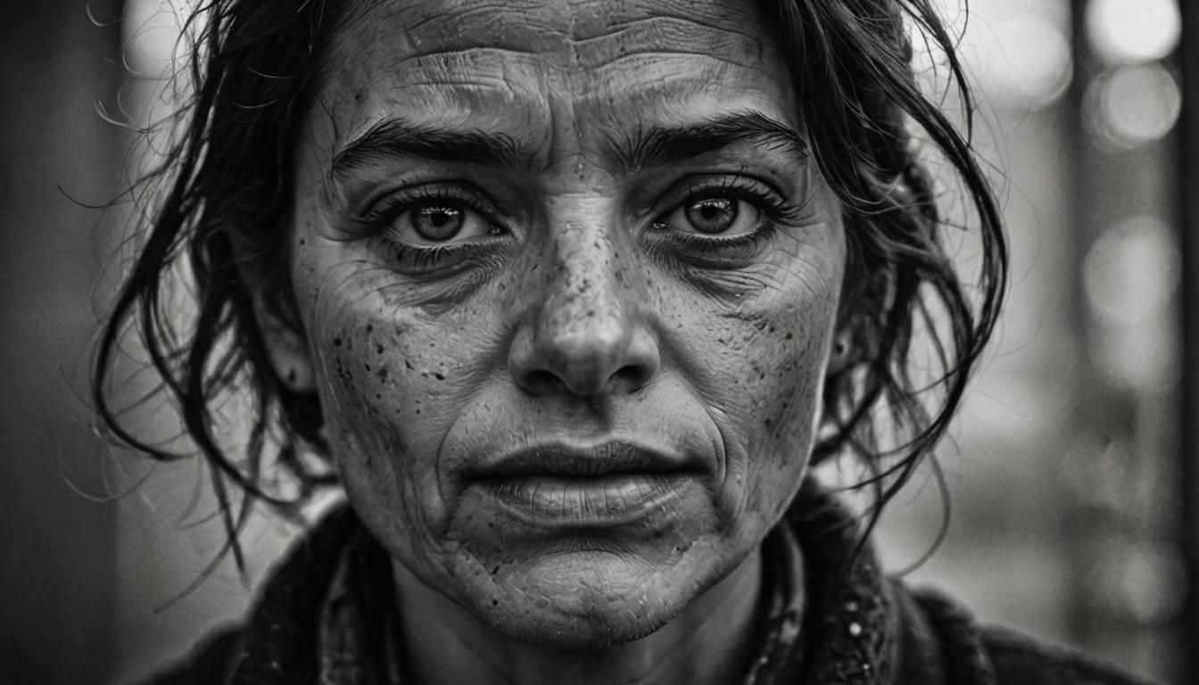 Black & White Portrait Woman full