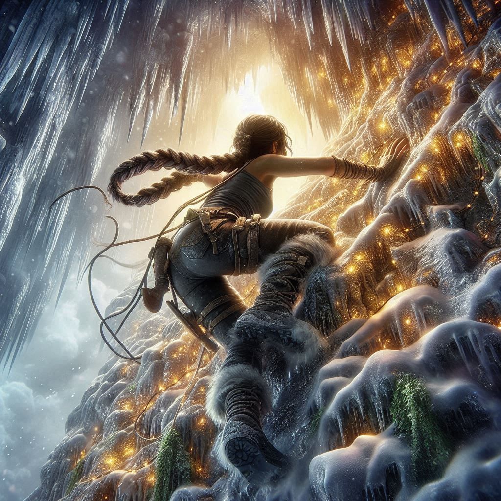 Lara Croft and the strange ice cave