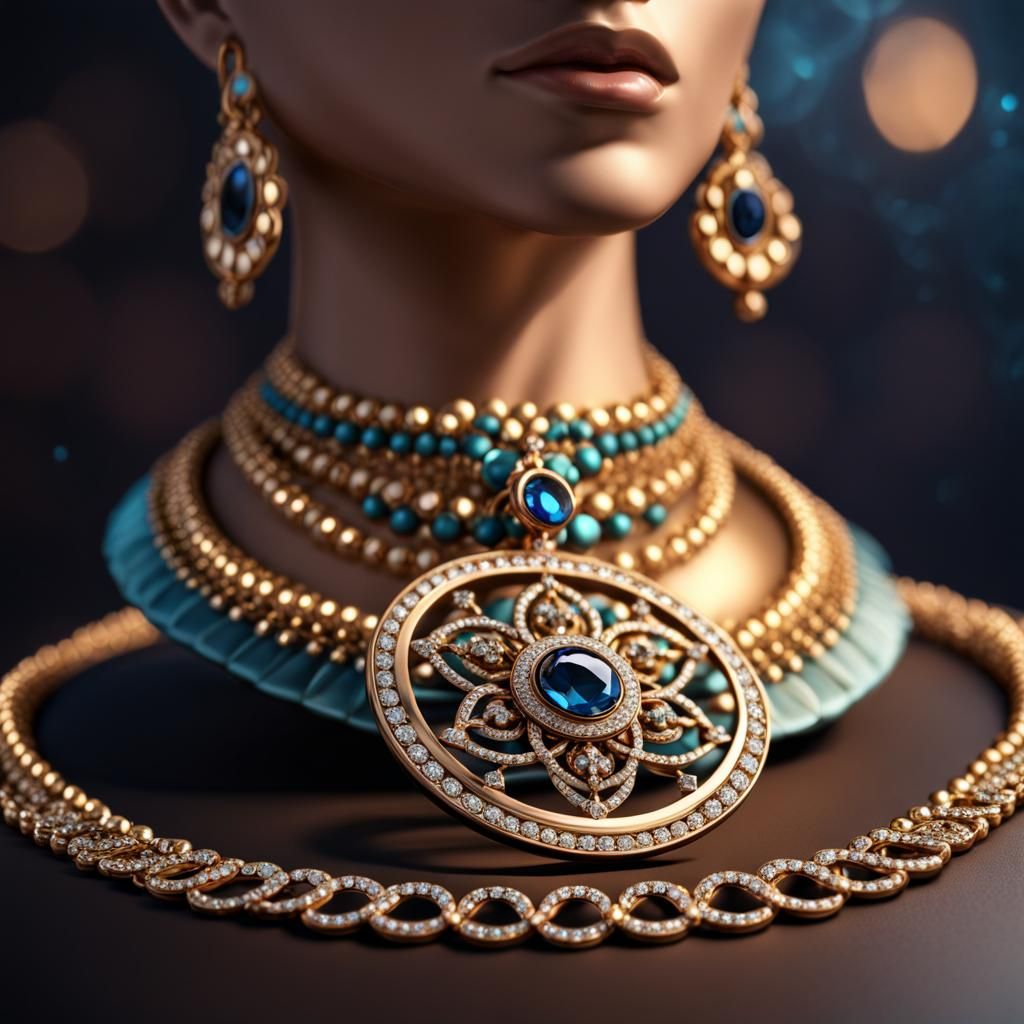 exotic diamond necklace