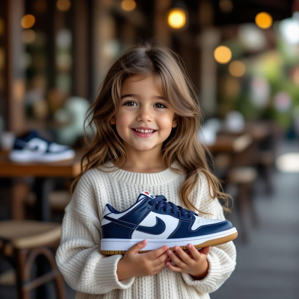 Young Girl Holding Nike Bag