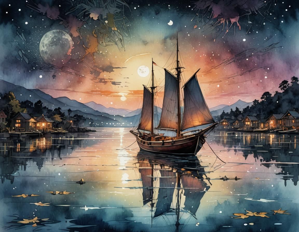 summerscape  by @fiercebearart