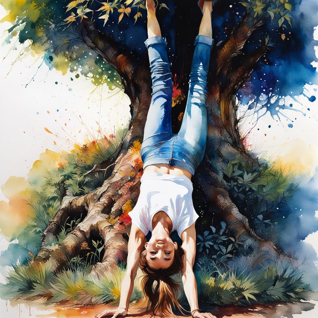 Handstand  by @Bregalad