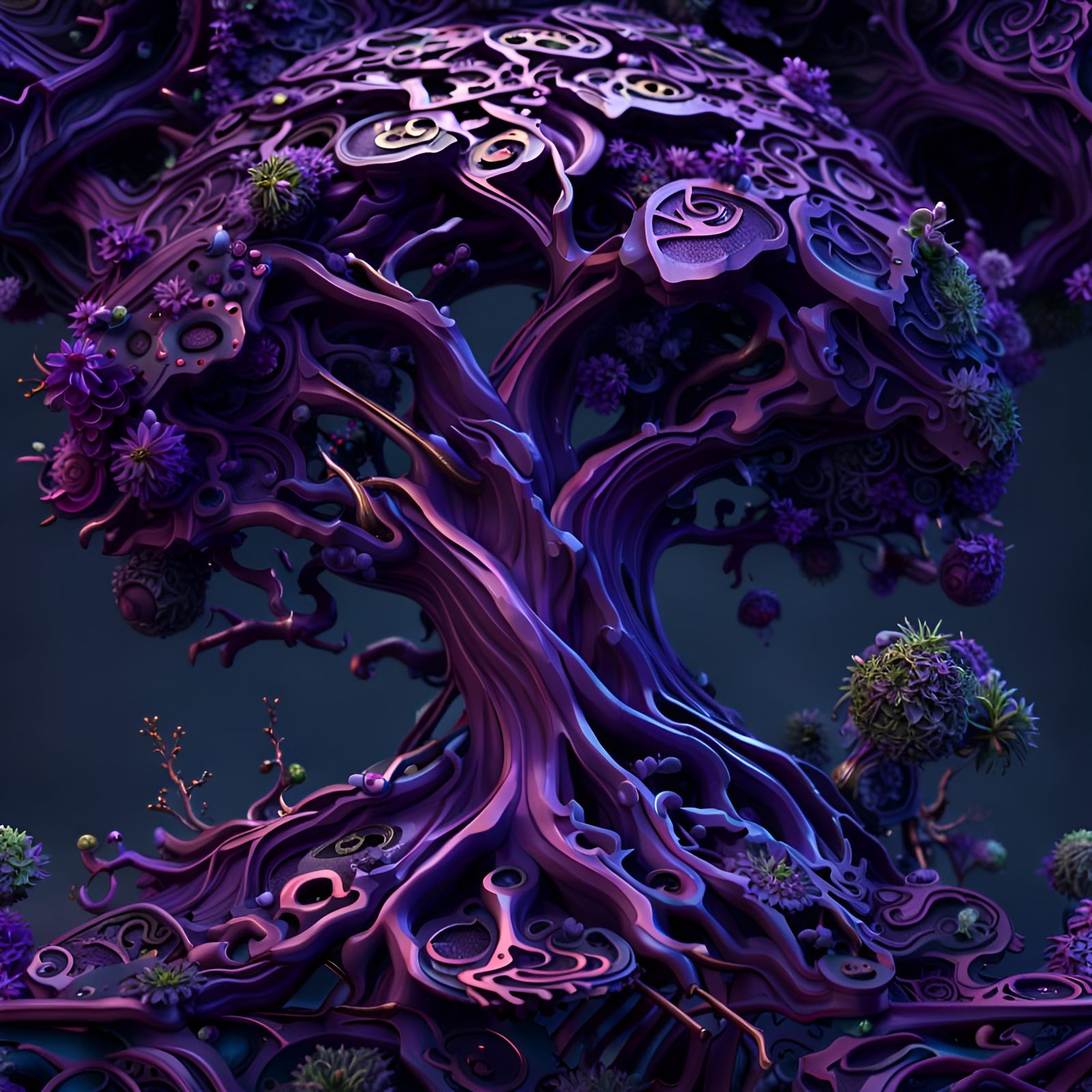 Violet Dreamscape Tree