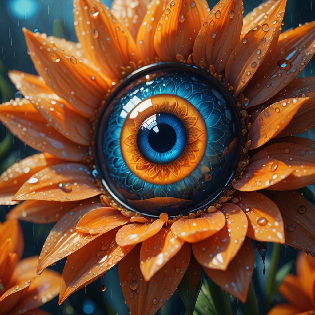 5 likes "Flower Eye"🧡💐💙  by @Delsy Selena
