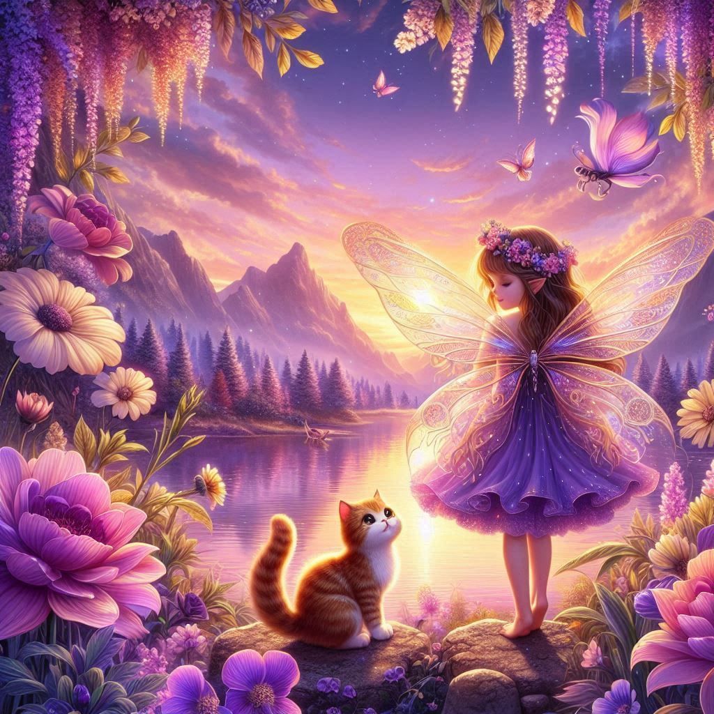 purple, gold and pink