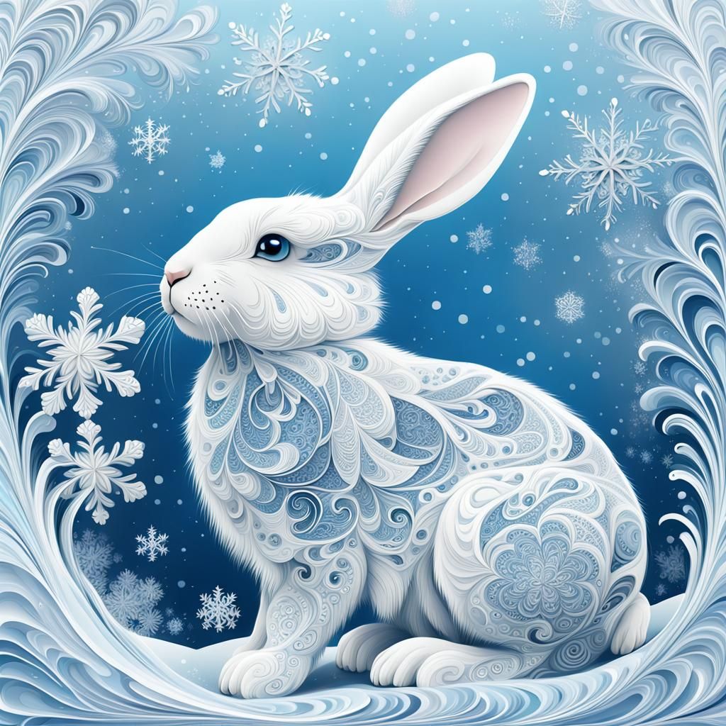 White bunny   by @Nimbus