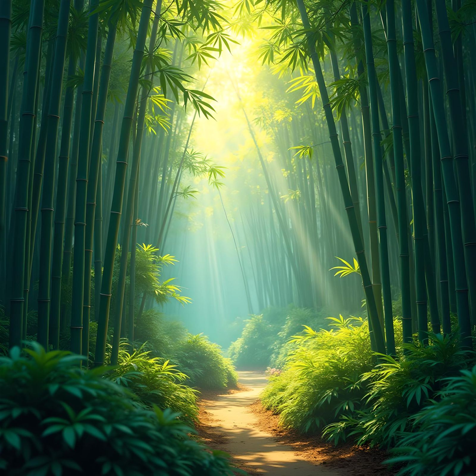 bamboo jungle sunshine