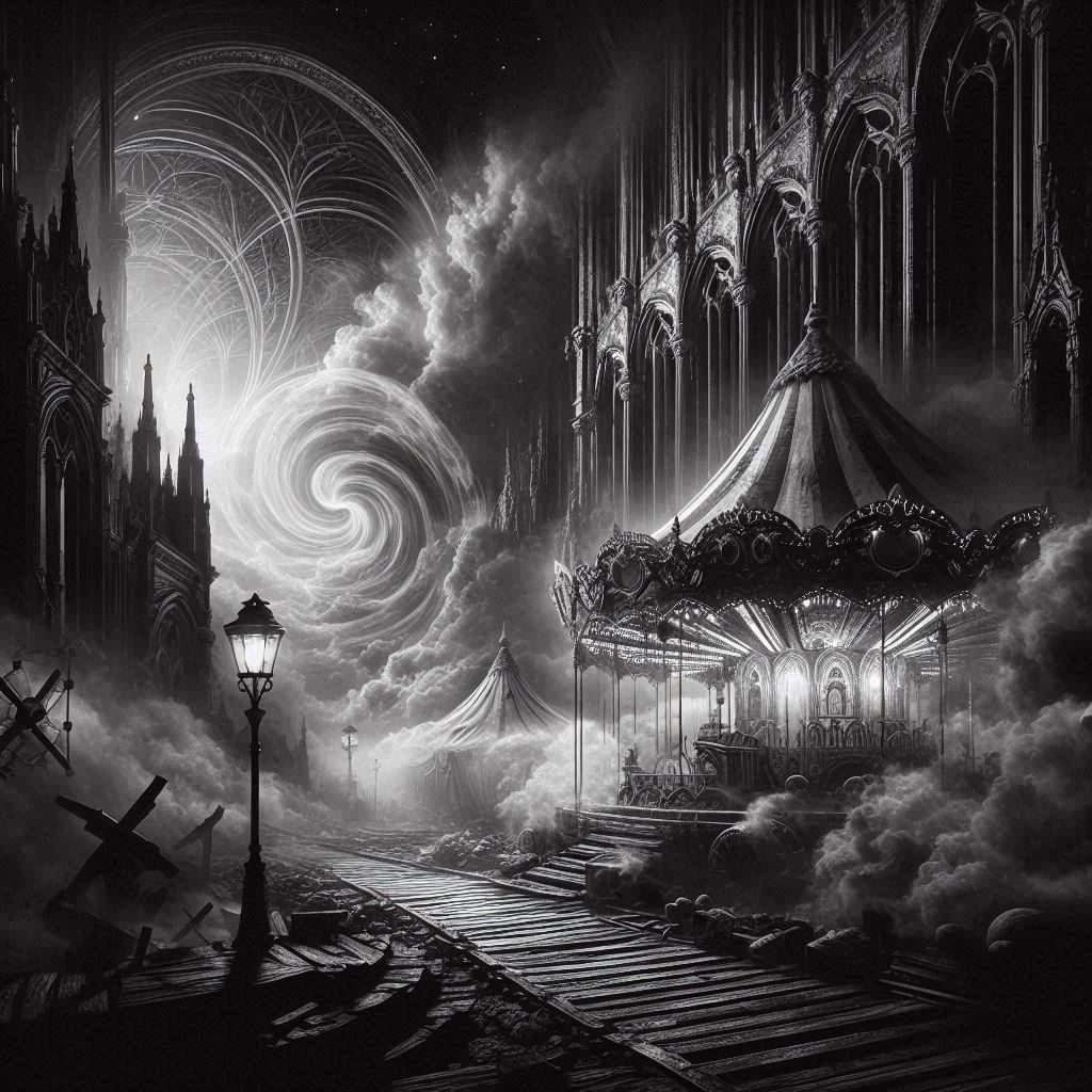 Gothic Noir Carnival Dreamscape