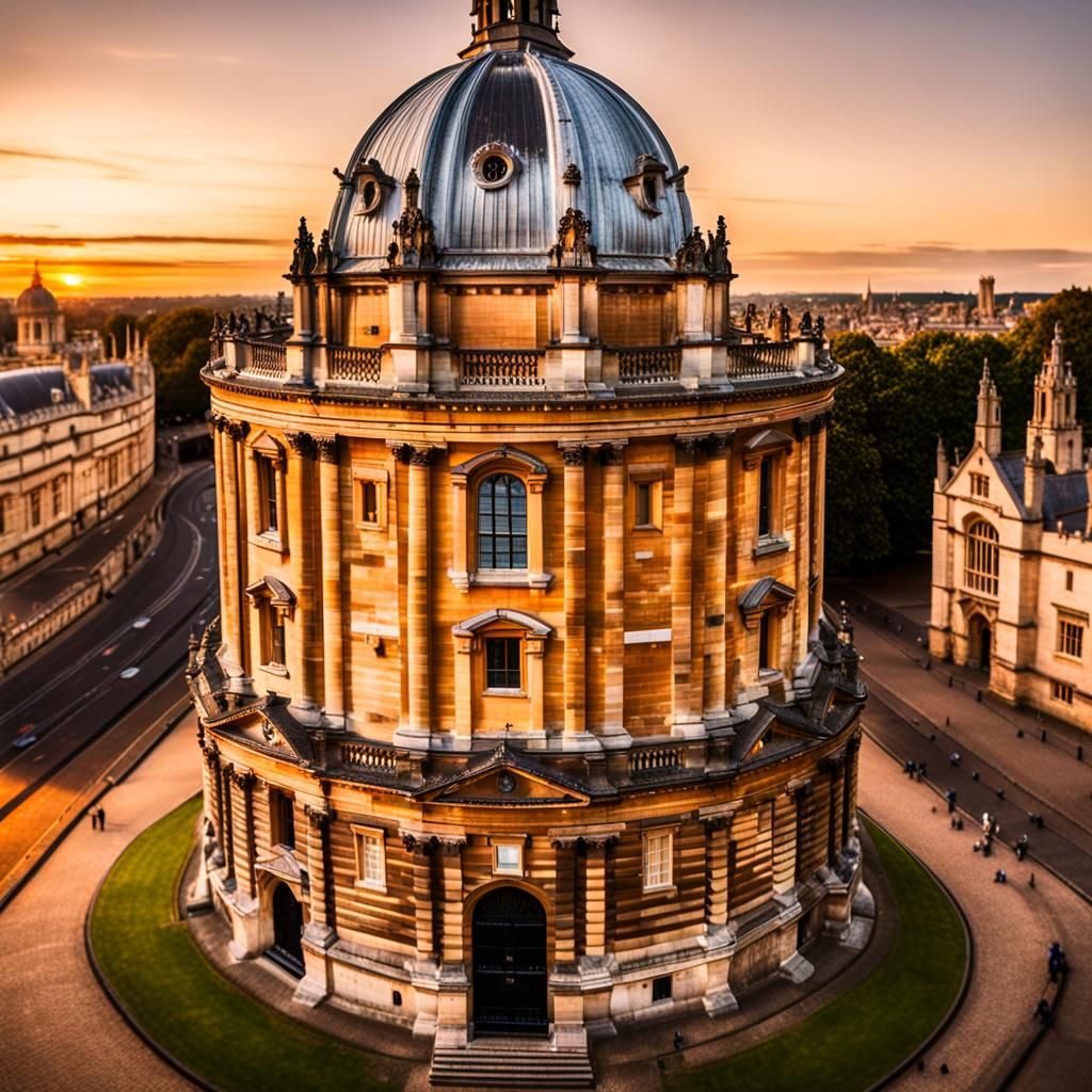 Radcliffe Camera at Sunset AI Generated Artwork NightCafe Creator