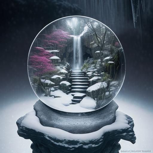 gorgeous stunningly, detailed waterfall garden in a beautifu...