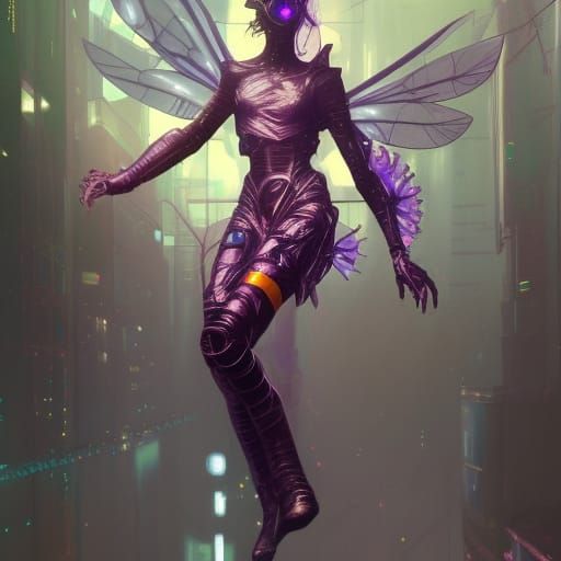 Cyberpunk fairy prince