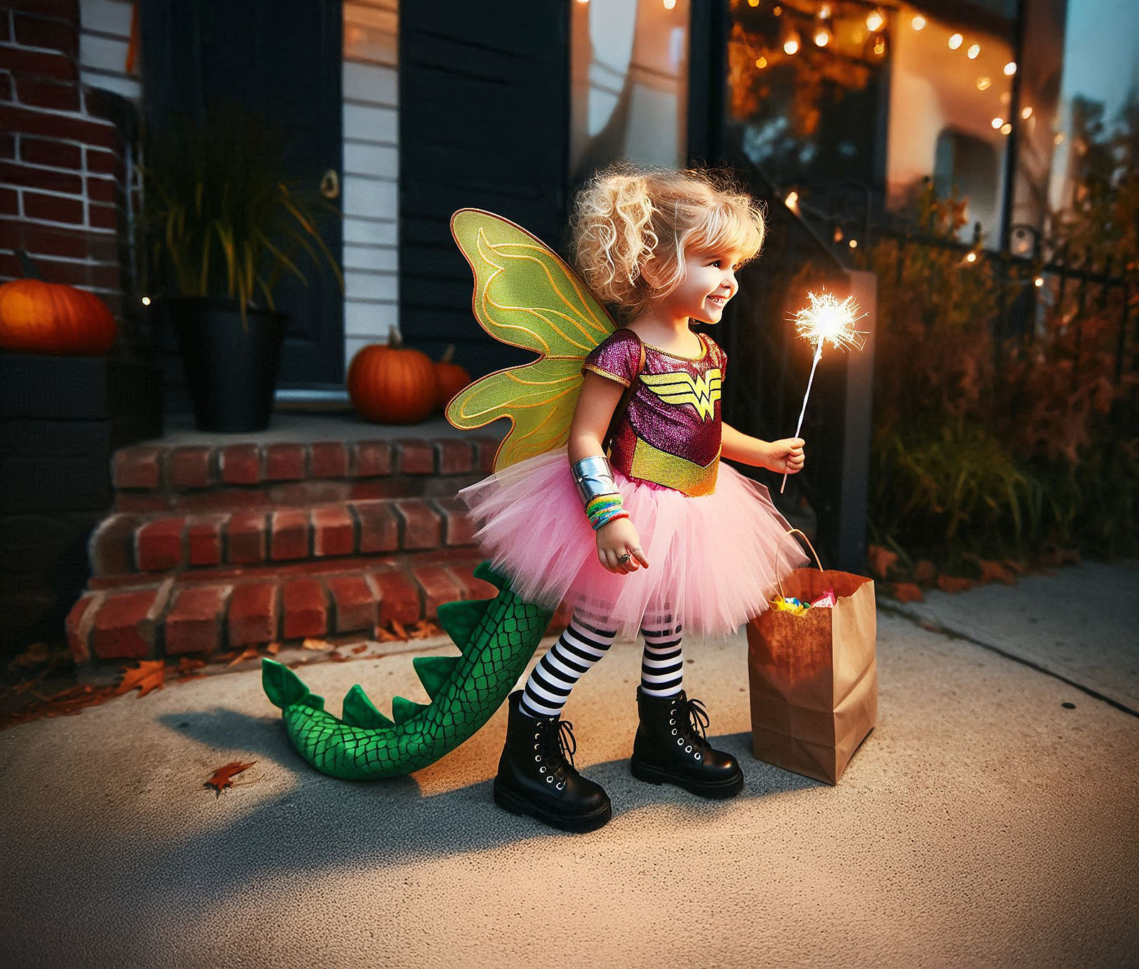 She Couldn't Decide - Fairy Dragon Ballerina Wonder Woman