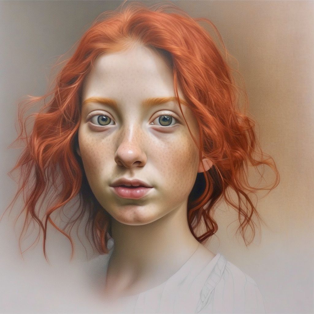 Young woman with red hair