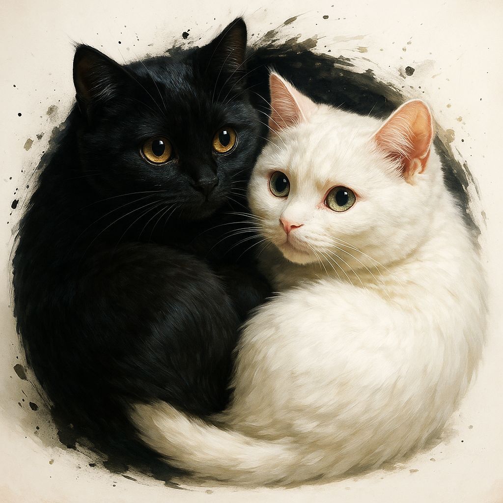 Yin Yang Meow 🥹  by @Georgine
