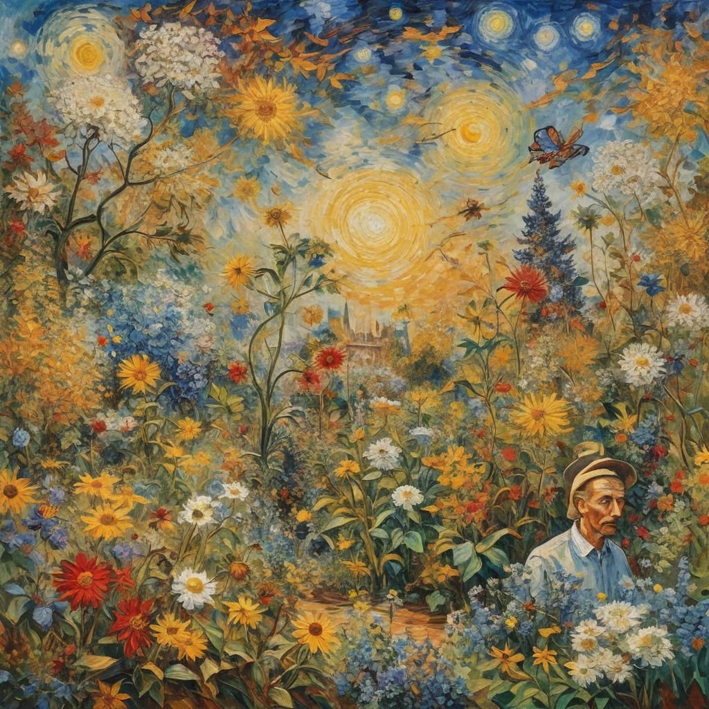 A lush garden