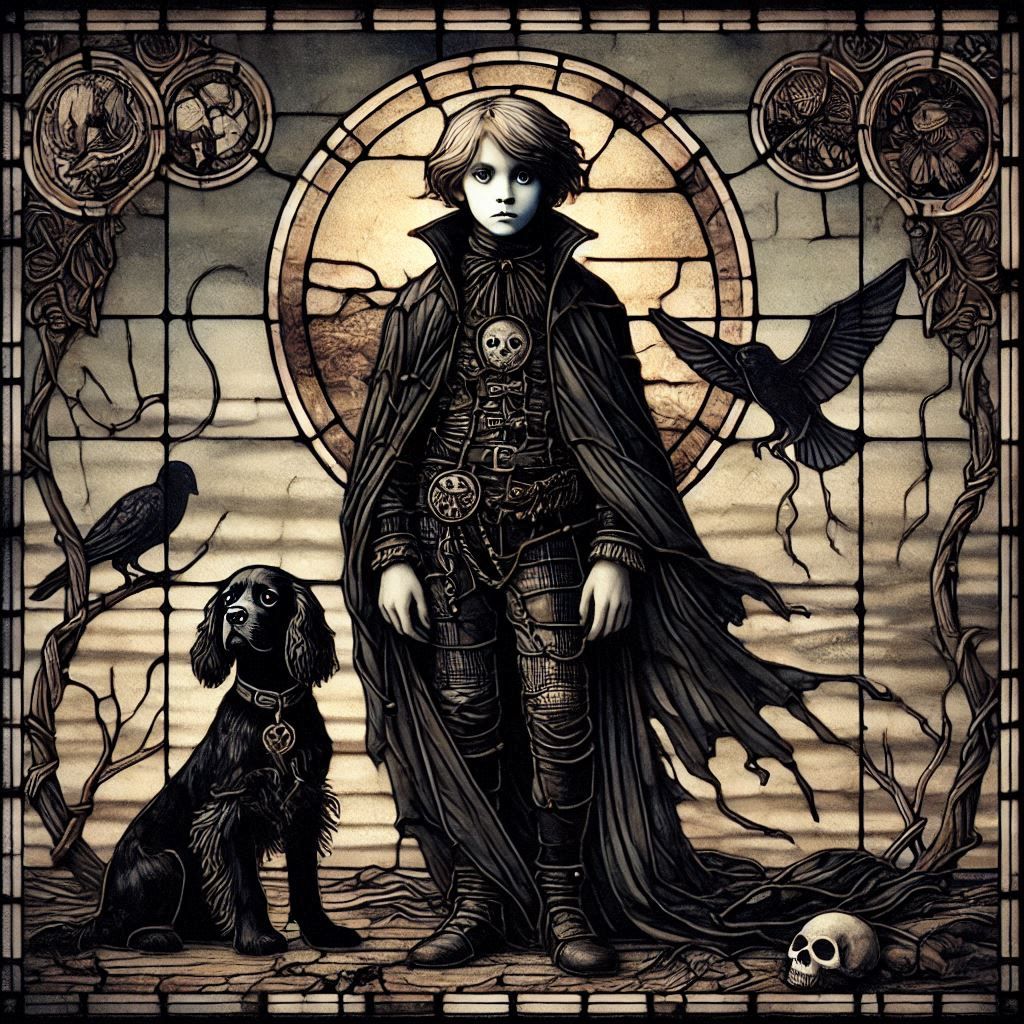 Mel And A Child Of Darkness - Stained Glass Art