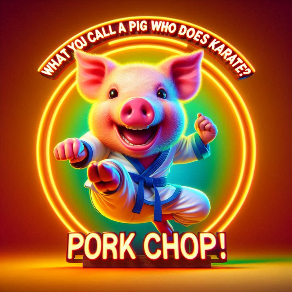 What you call a pig  who does karate?